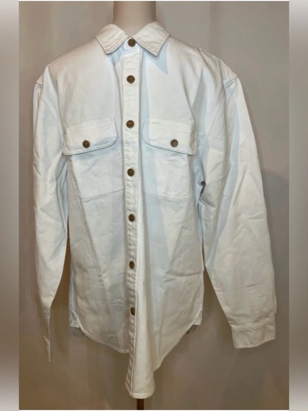 J.Crew Midweight denim workshirt in chalk
